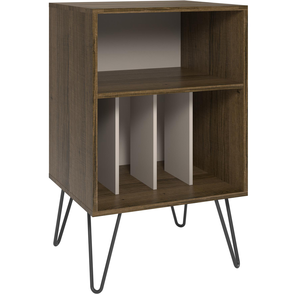 Novogratz 5 Shelf Brown Oak Harmony Turntable Stand Image 4