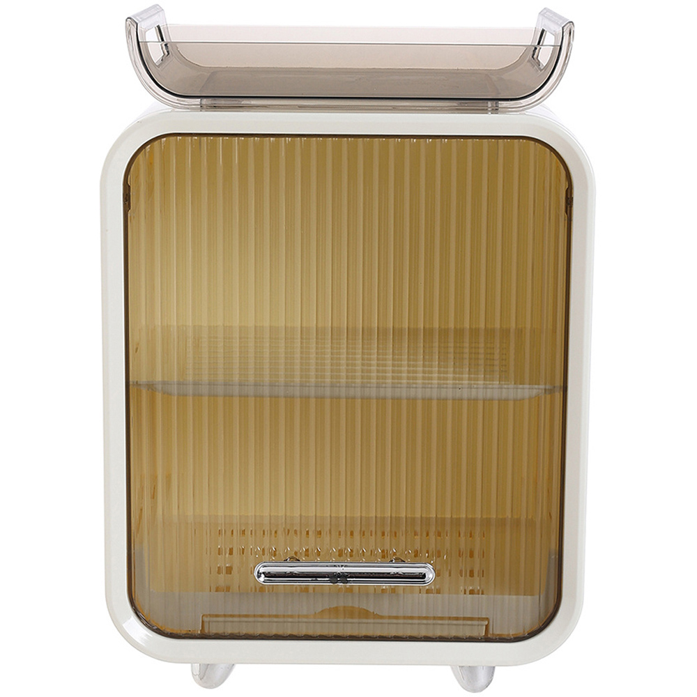 H&O Direct Single Door Single Shelf White Kitchen Dish Drying Rack Image 1