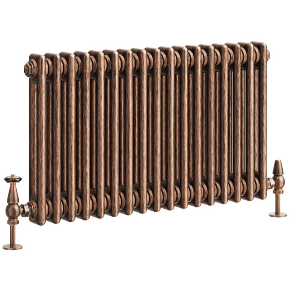 Go Bathrooms Clarence Antique Copper 2 Column Radiator 400 x 785mm Image 1