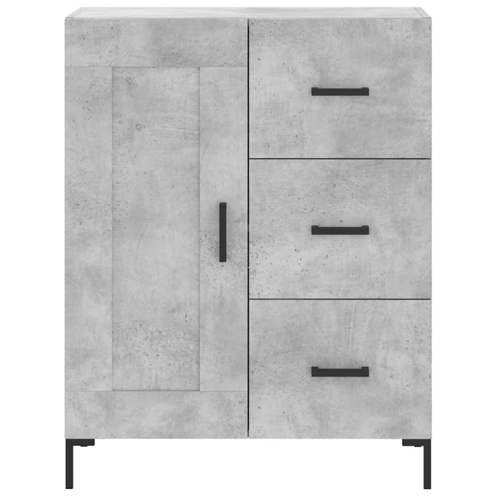 vidaXL 3 Door 3 Drawer Concrete Grey Highboard Image 8