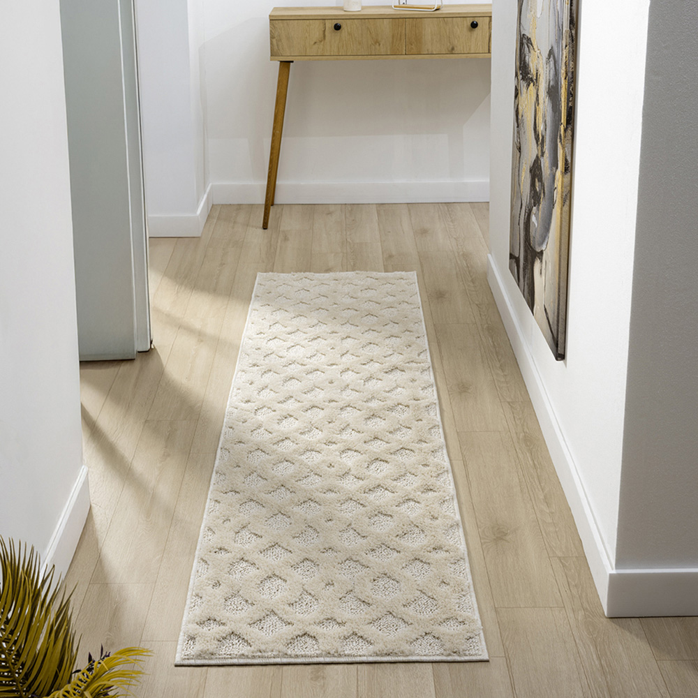 Desire Rugs Isabella Cream Embossed Imperial Trellis Rug 160 x 230cm Image 7