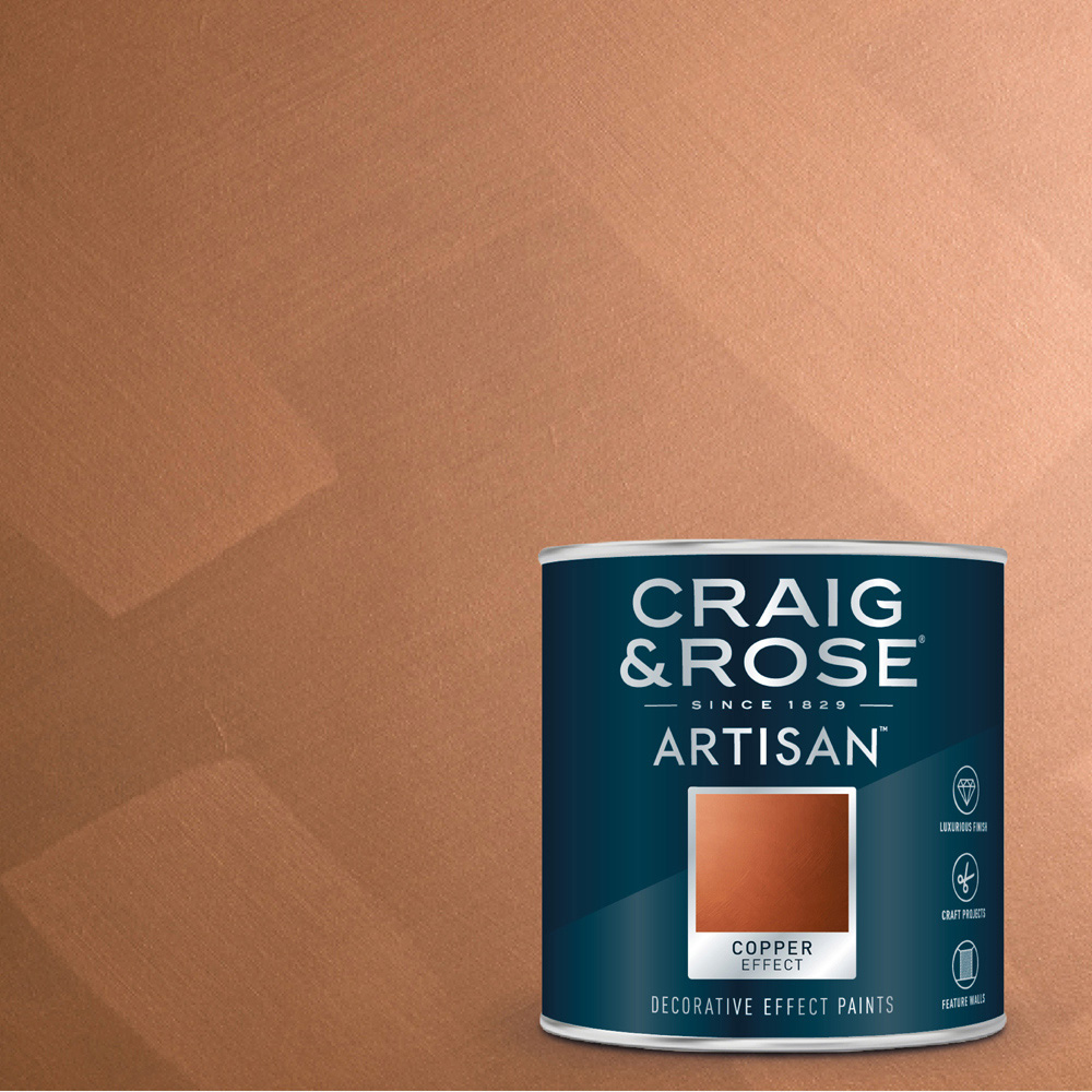 Craig & Rose Artisan Walls & Ceilings Copper Effect Mid Sheen Paint 250ml Image 4