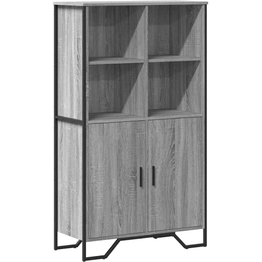 vidaXL 2 Door 4 Shelf Grey Sonoma Highboard Image 2