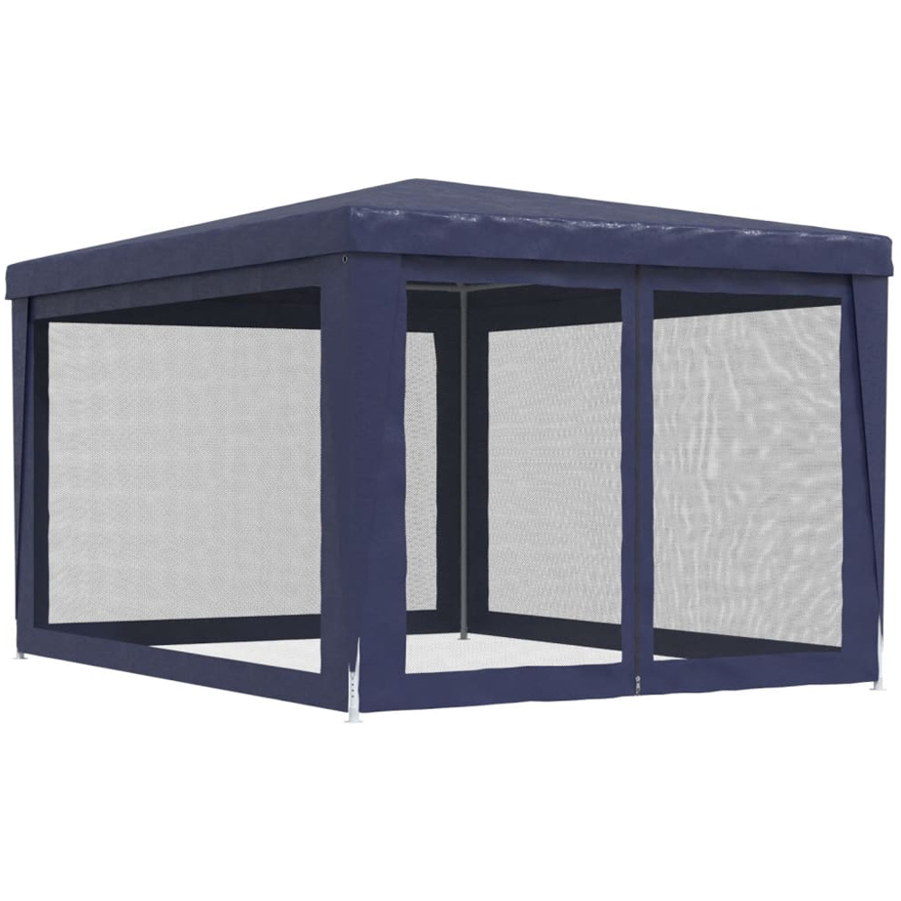 vidaXL 3 x 4m Blue Party Tent with Mesh Sidewalls Image 5
