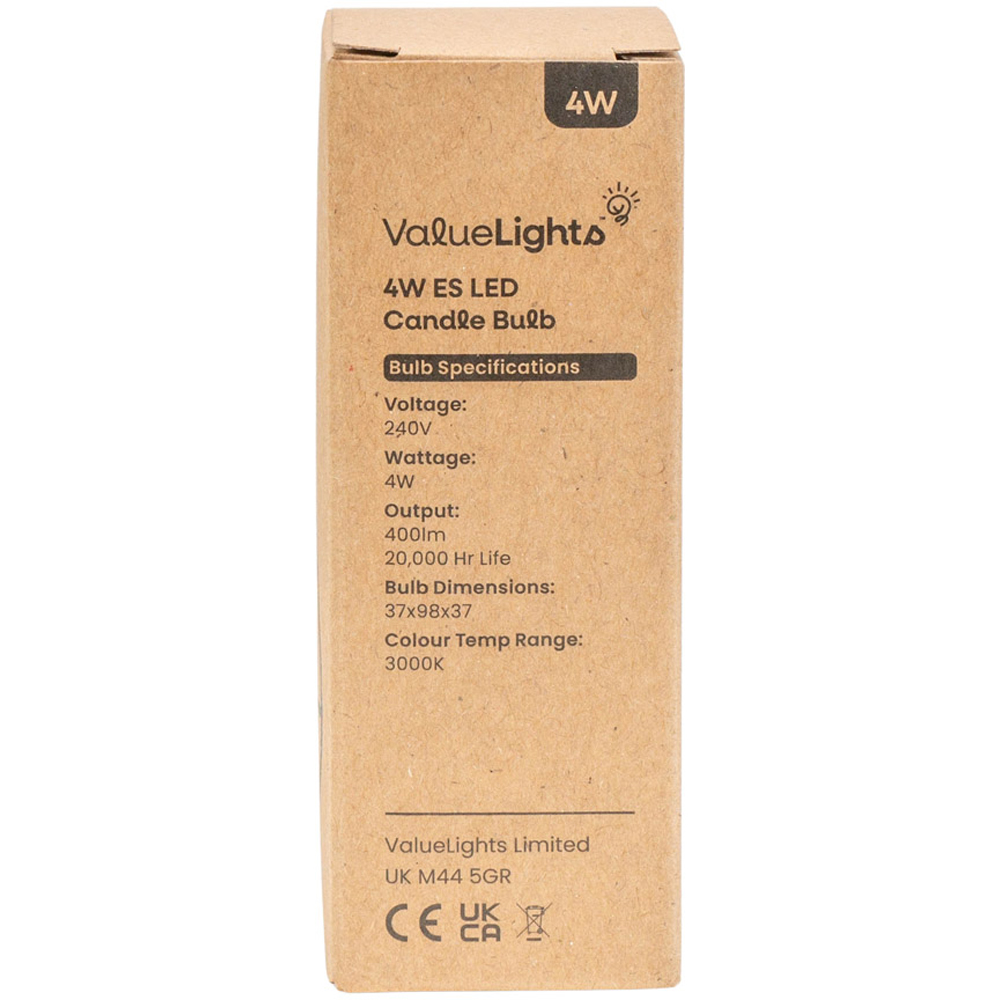 ValueLights 4 Pack E27 4W LED Candle Light Bulbs Image 3