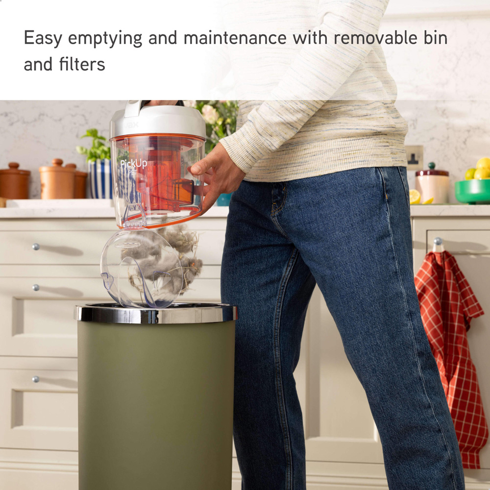 Vax Silver and Orange Pick Up Pet Cylinder Bagless Corded Vacuum Cleaner 800W Image 6
