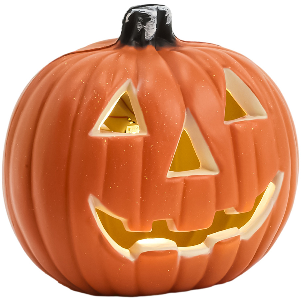 Living and Home Halloween Smiley Pumpkin LED Lantern 18cm Image 5