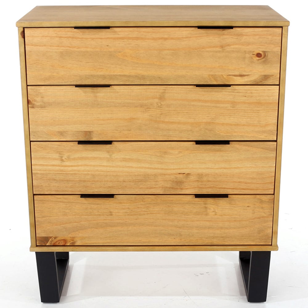 Core Products Texas 4 Drawer Antique Wax Pine Chest of Drawers Image 3