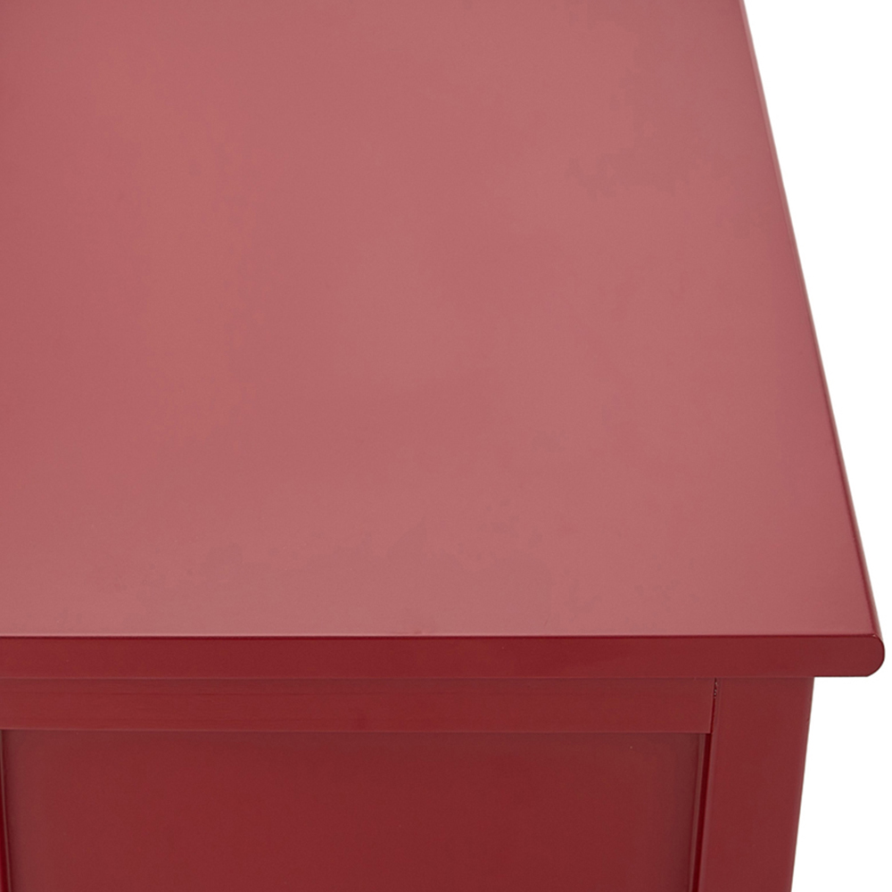 Palazzi 2 Drawer Red Bedside Table Image 7