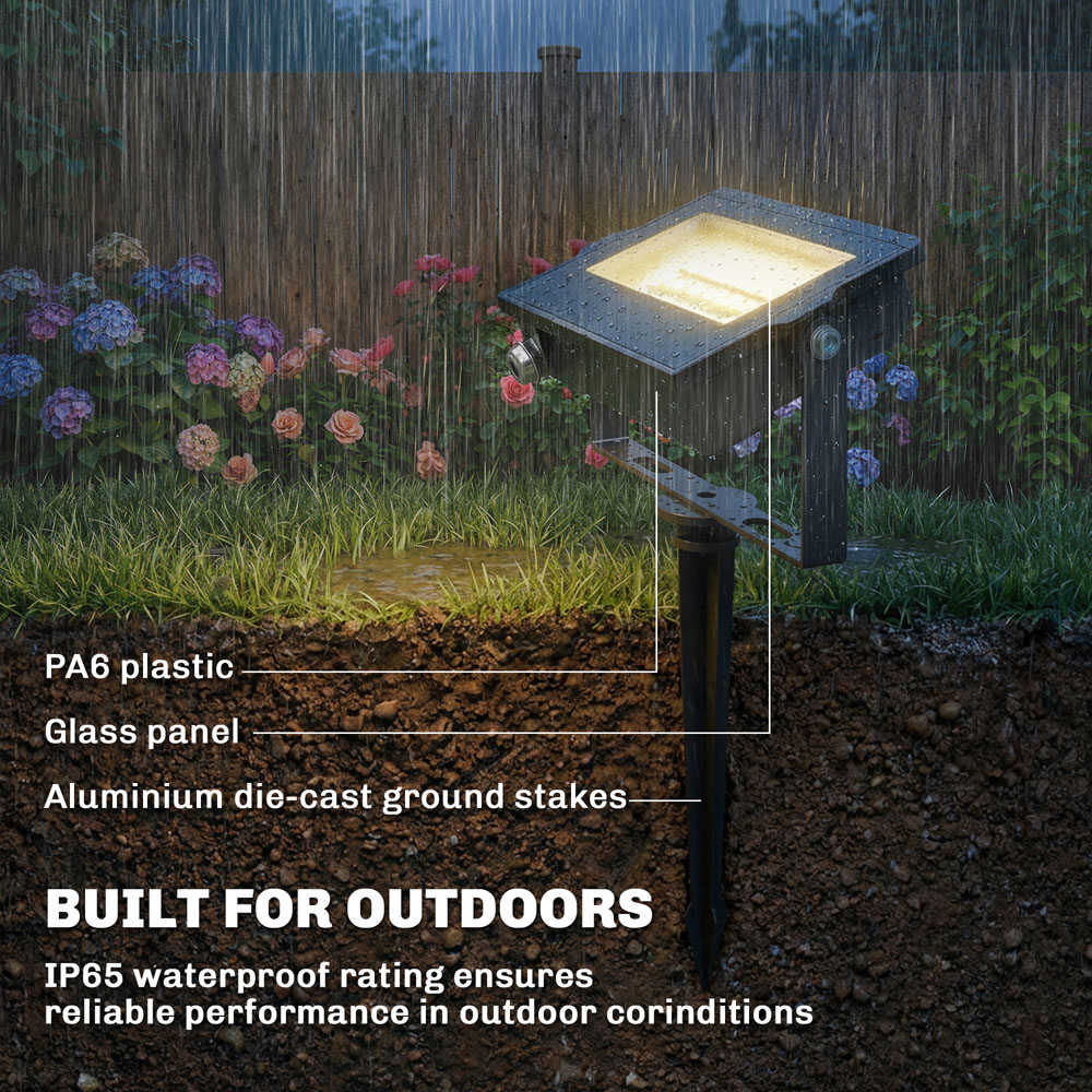 Outsunny 32W Black Smart LED Outdoor Flood Light Image 3