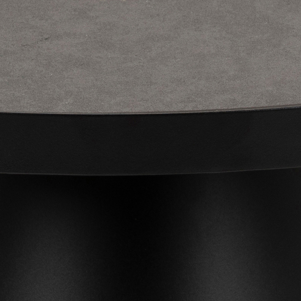 Florence Soli Round Black Ceramic Coffee Table Image 5