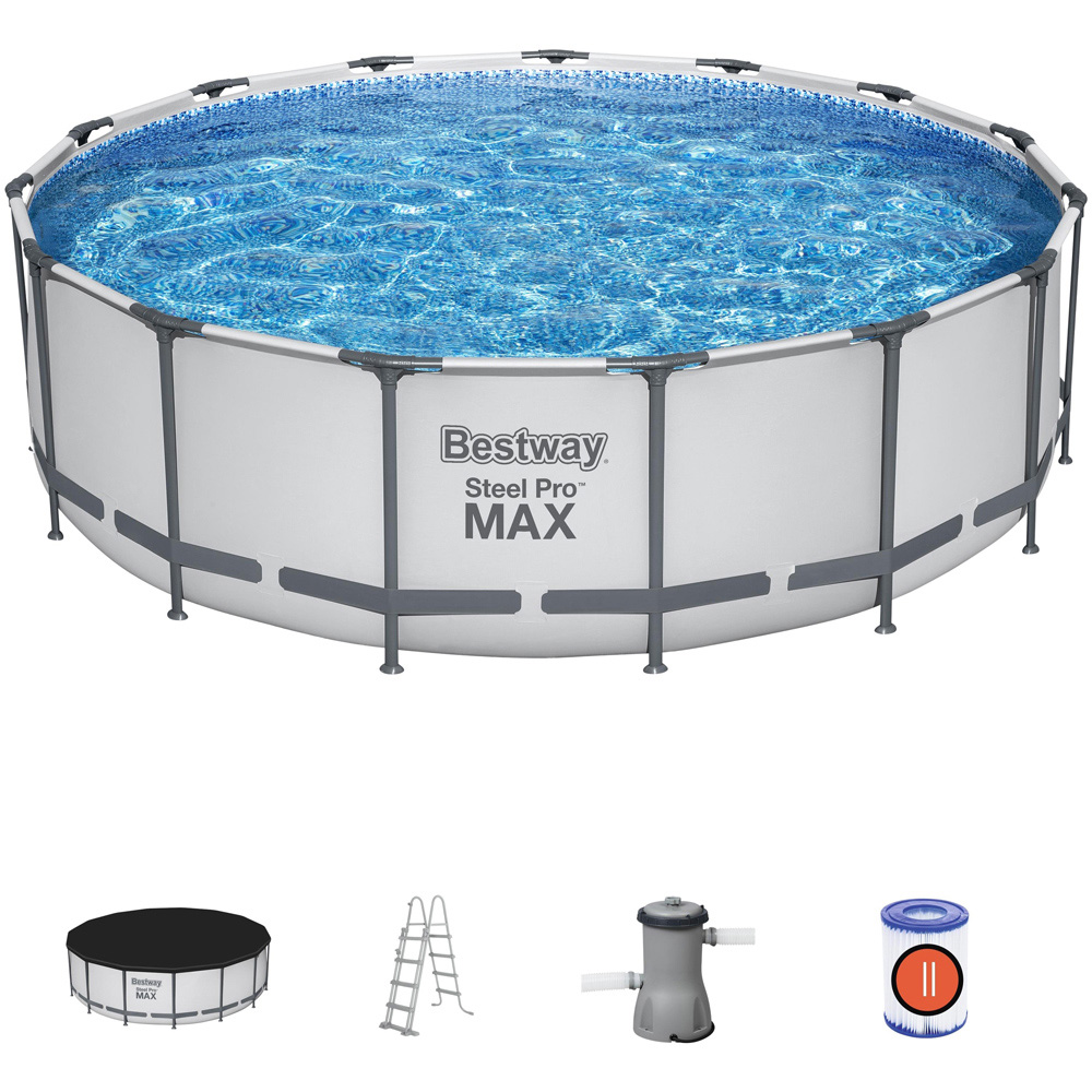 Bestway Steel Pro Frame Paddling Pool 15ft x 48 inch Image 1