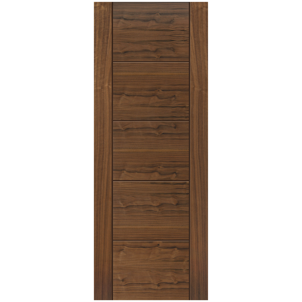 JB Kind Tigris Contemporary Walnut Internal Door 1981 x 838mm Image 1