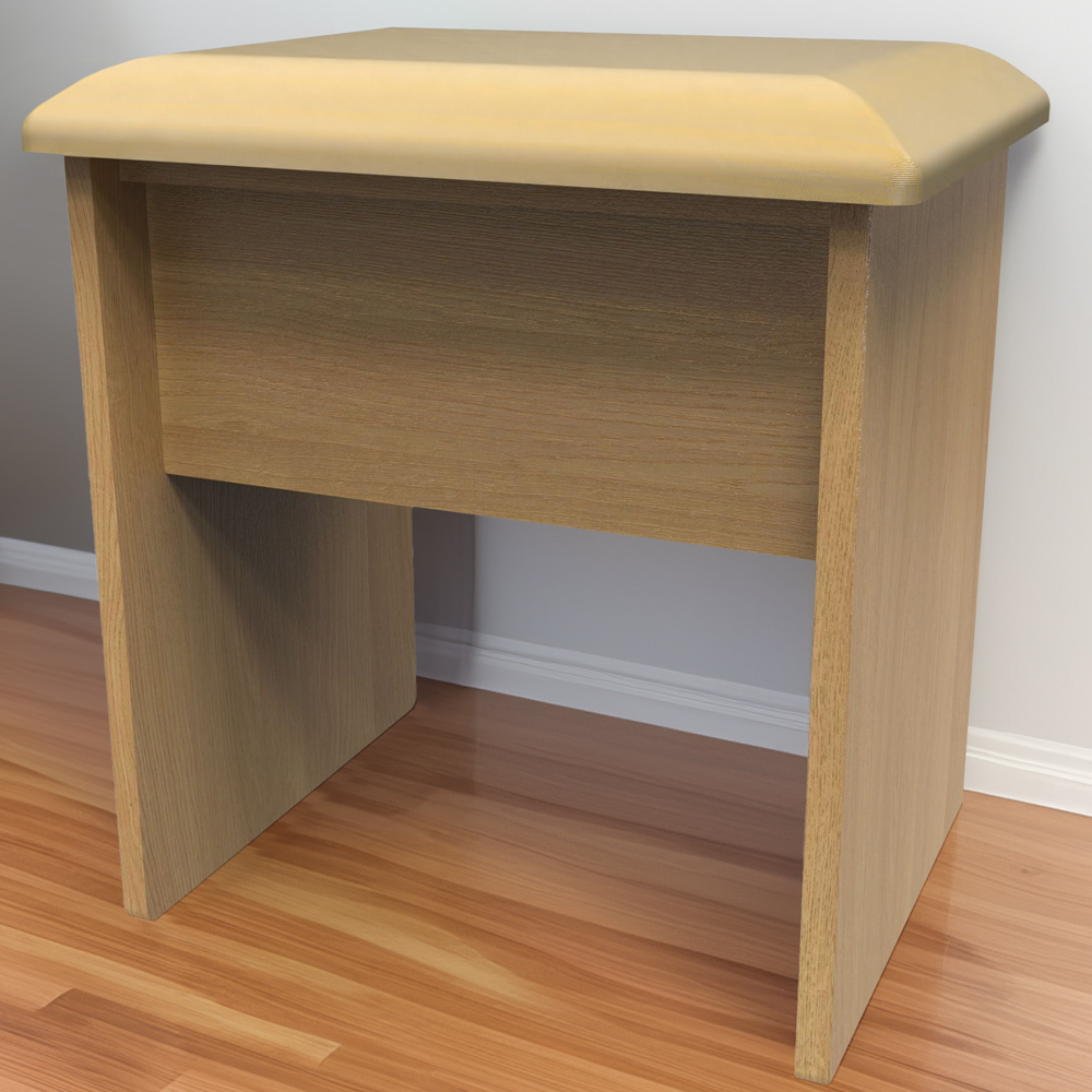 Crowndale Dorset Modern Oak Dressing Table Stool Image 1