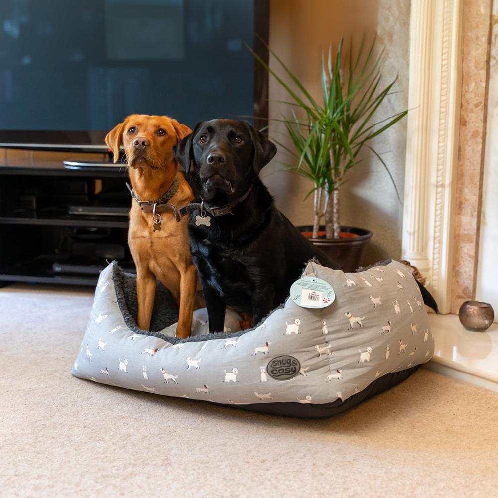 Snug & Cosy XXL Rectangle Townsend Print Dog Bed Image 2