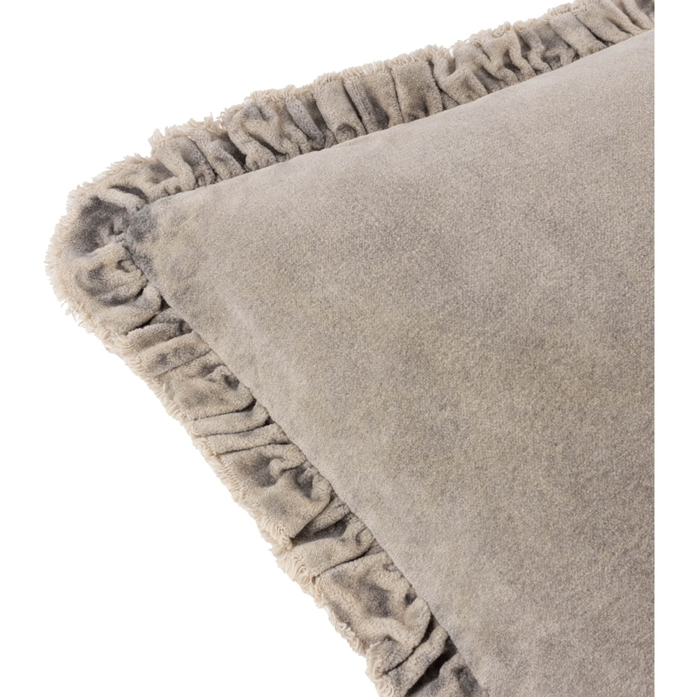 Yard Bertie Taupe Cotton Velvet Cushion 45 x 45cm Image 5