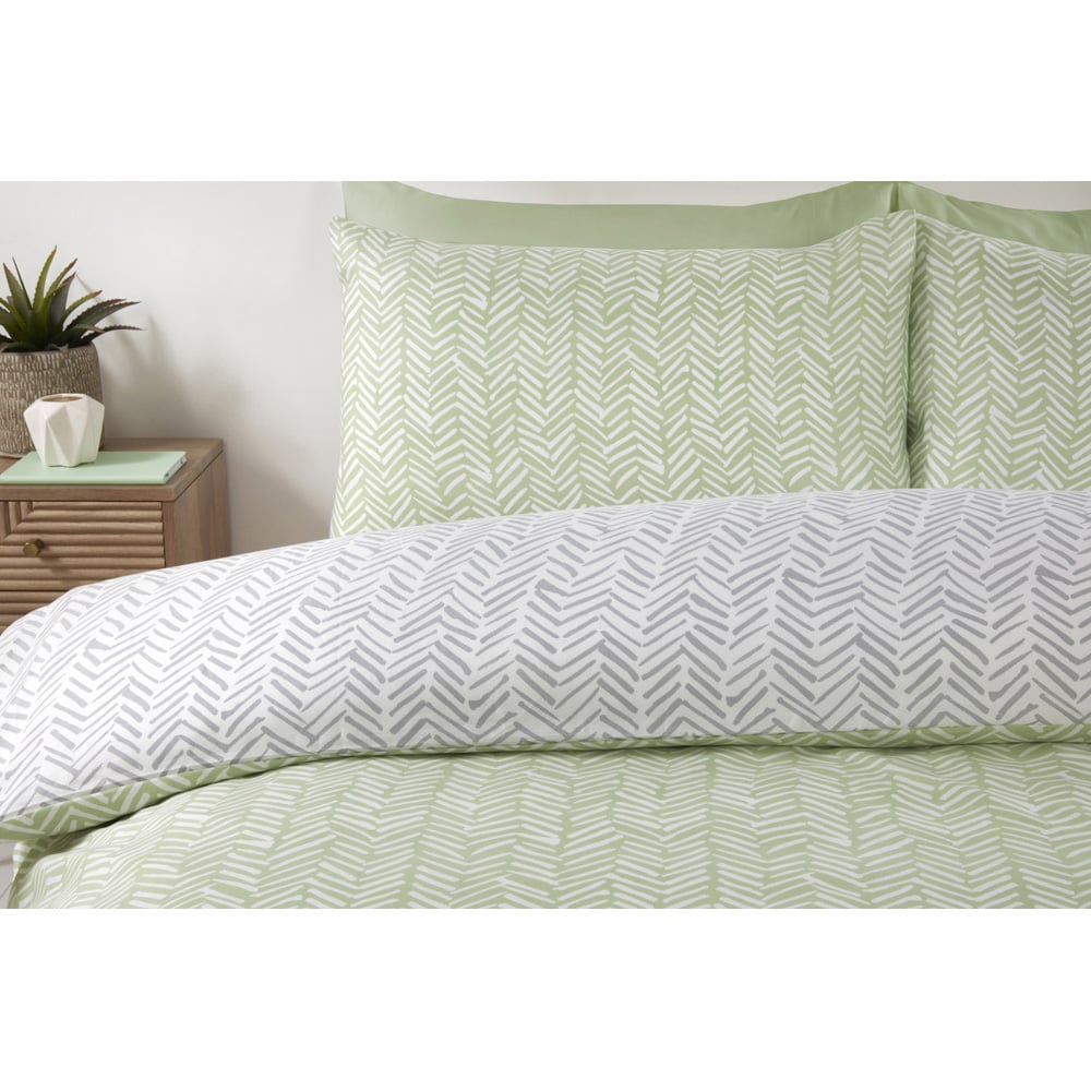Rapport Home Helston King Size Green Duvet Set Image 3