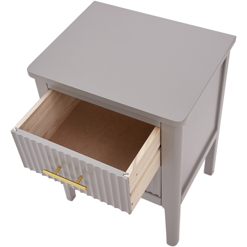 Palau 2 Drawer Grey Bedside Table Image 6