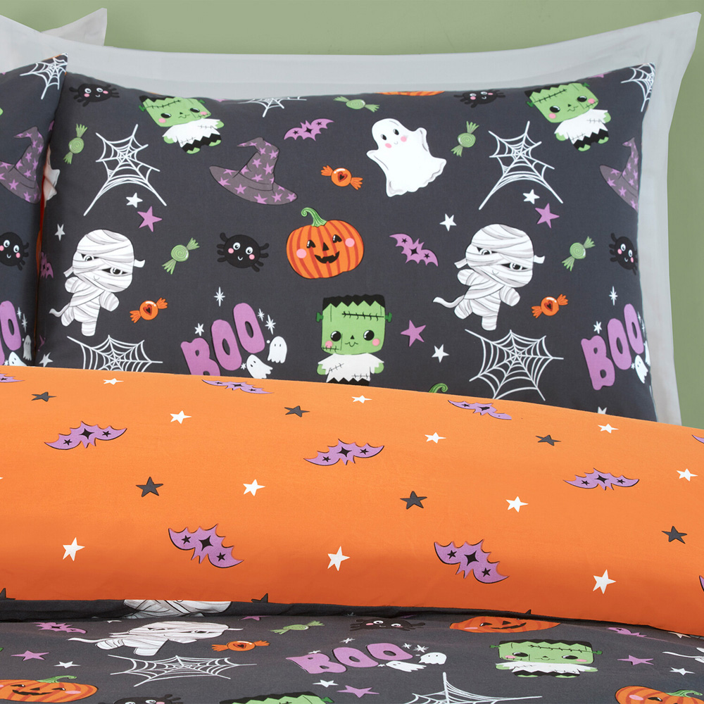 Monster Mash Duvet Set Charcoal Double Image 4