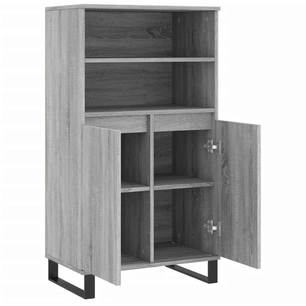 vidaXL 2 Door 2 Shelf Grey Sonoma Highboard Image 5