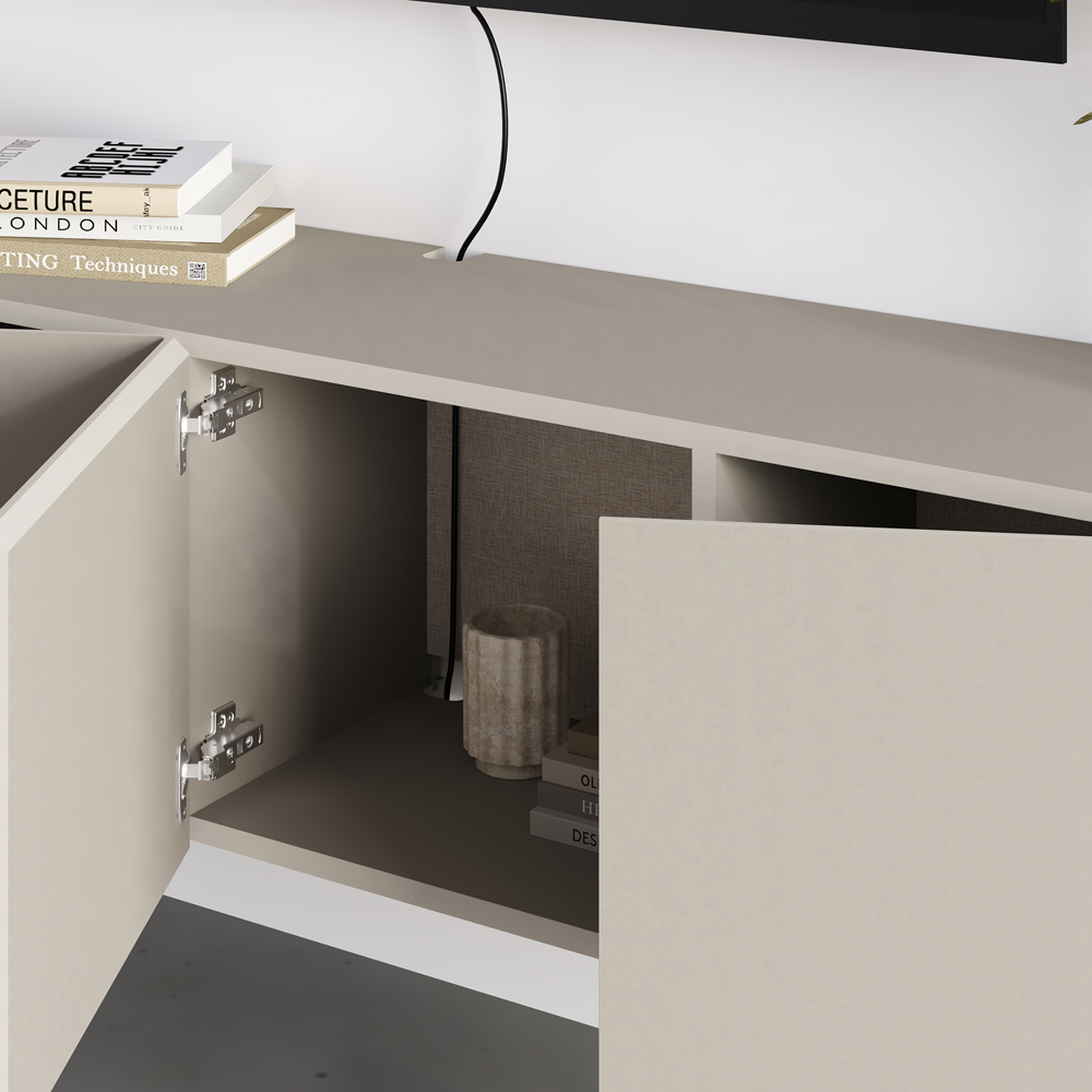 Decortie Combe 4 Door Sandstone Wall-Mounted TV Unit Image 3