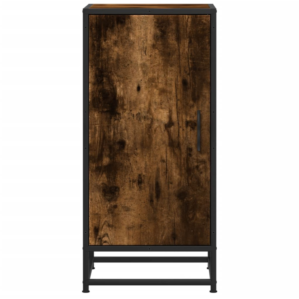 vidaXL Single Door Smoked Oak Compact Sideboard Image 4