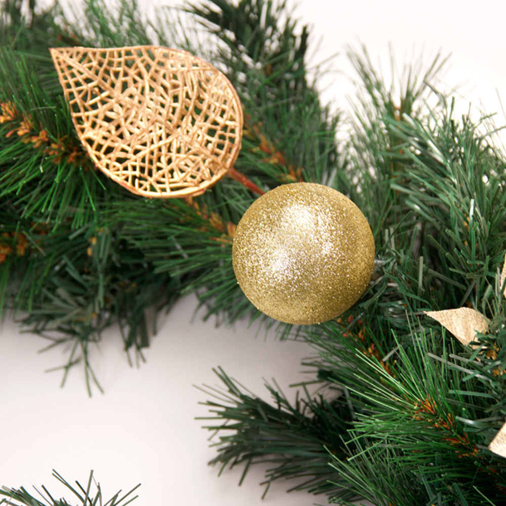 Best Artificial Gold Christmas Garland 270cm Image 3