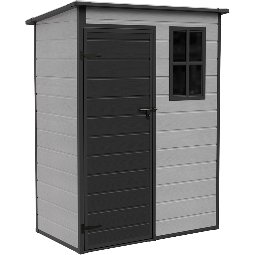 Living and Home 5 x 3ft Pent Garden Storage Shed with Window Image 2