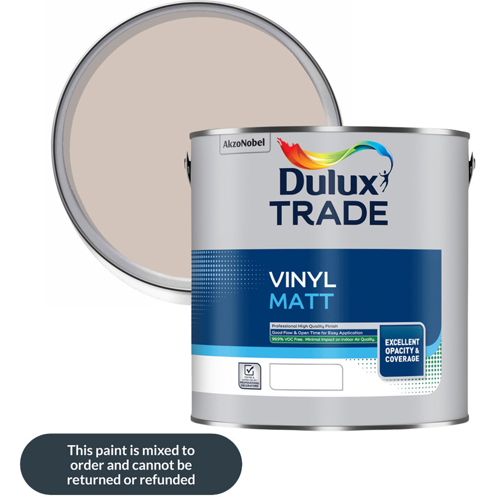 Dulux Trade Malt Chocolate Walls and Ceilings Vinyl Matt Paint 2.5L Image 1