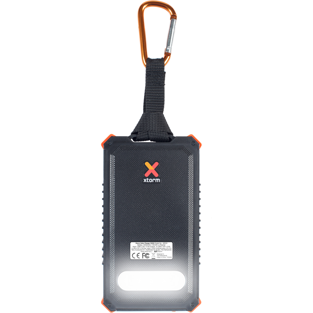 Xtorm Xtreme Series Black and Orange Solar Charger 5000mAH Image 3