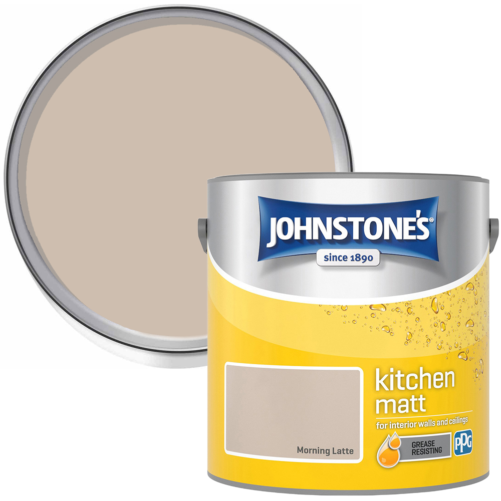 Johnstone's Kitchen Grease Resisting Matt Paint - Morning Latte Image 1