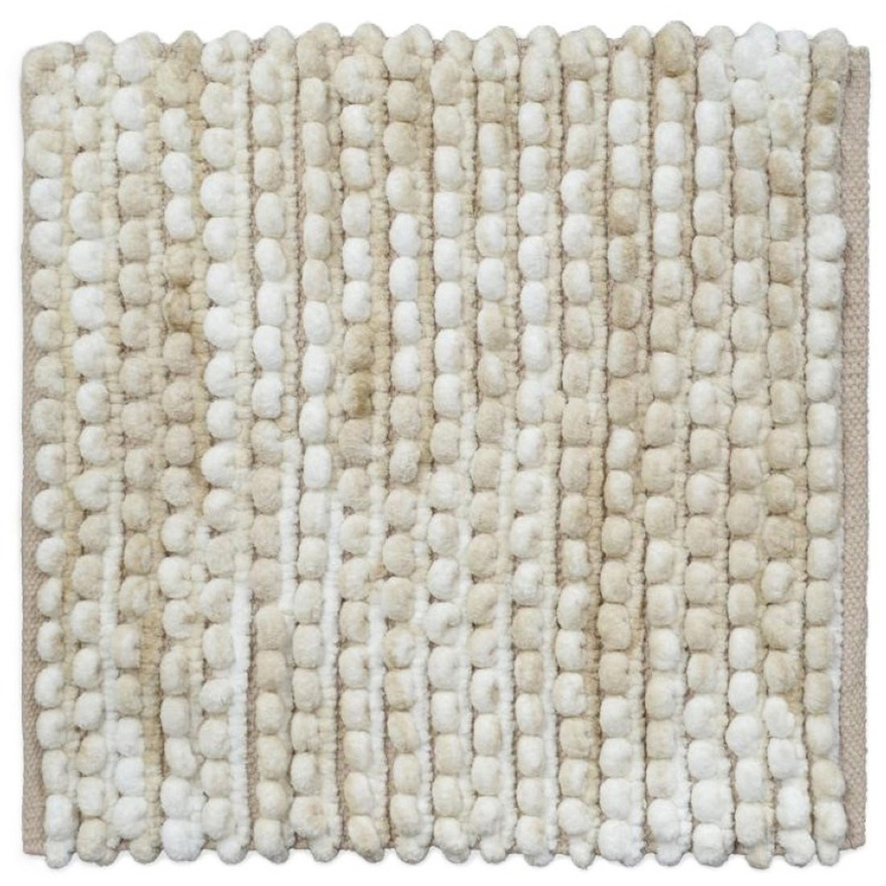 Allure Bath Fashions Natural Marble Effect Chunky Bobble Square Non Slip Bath Mat 50 x 50cm Image 1