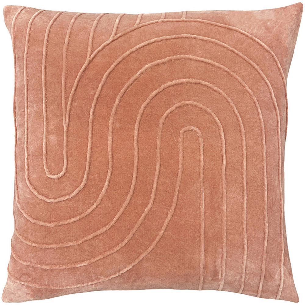 furn. Mangata Blush Square Geometric Pleat Cushion Image 1