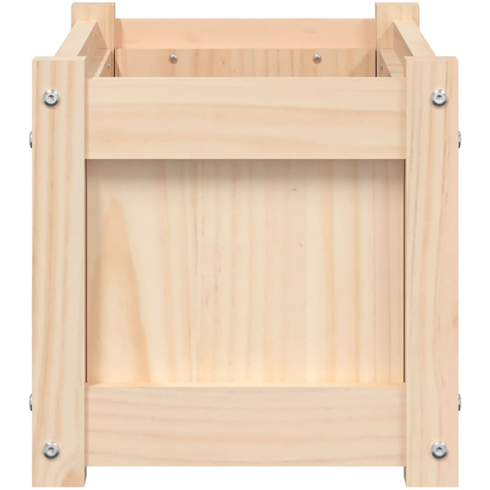 vidaXL Natural Solid Pine Wood Garden Planter 31 x 60 x 31cm Image 5