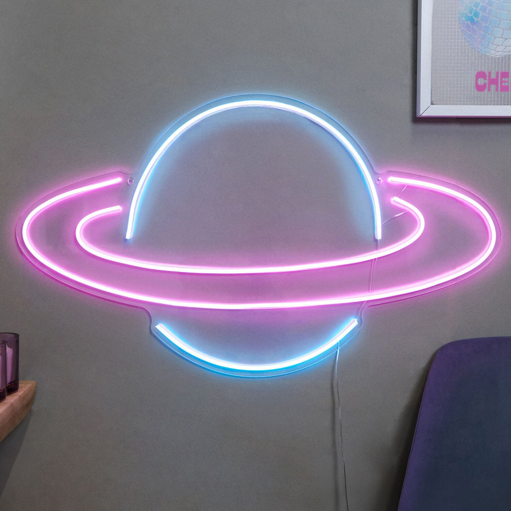 XL Planet Neon Sign - White Image 1
