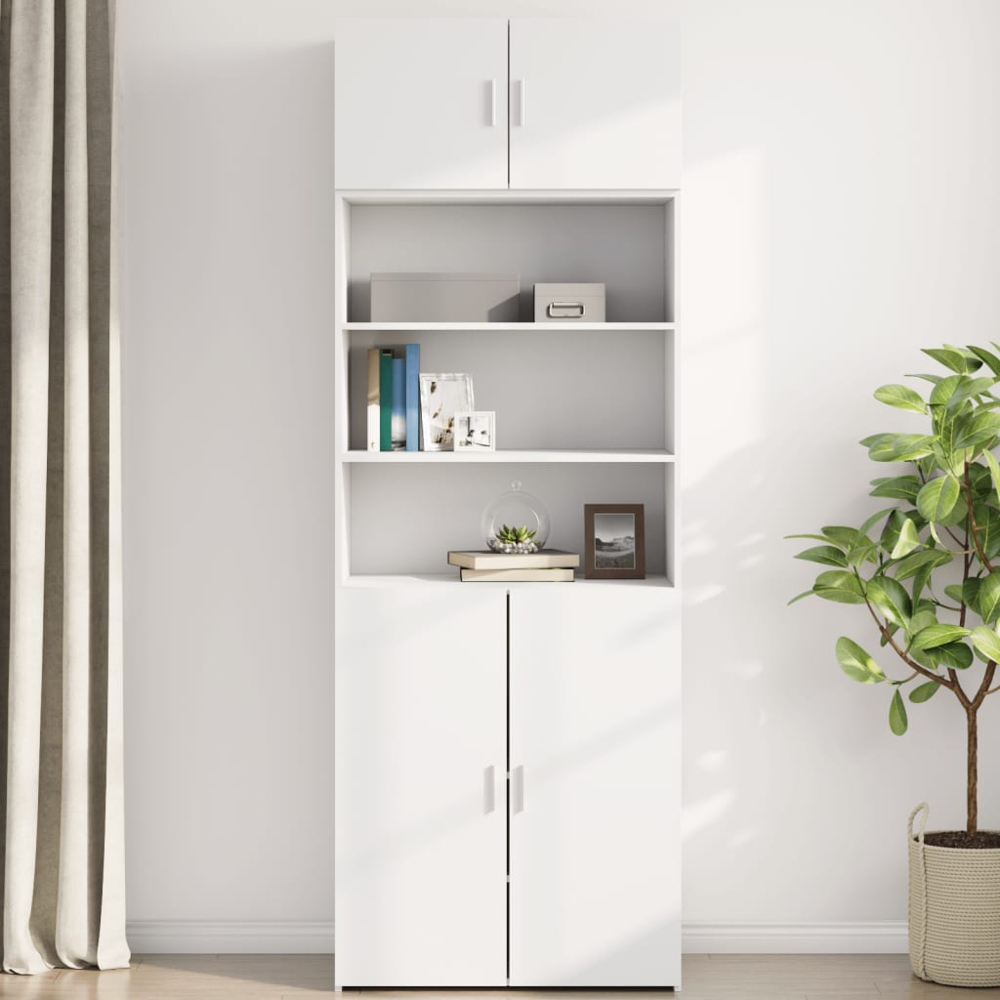 vidaXL 2 Door White Wall Mounted Cabinet Image 3
