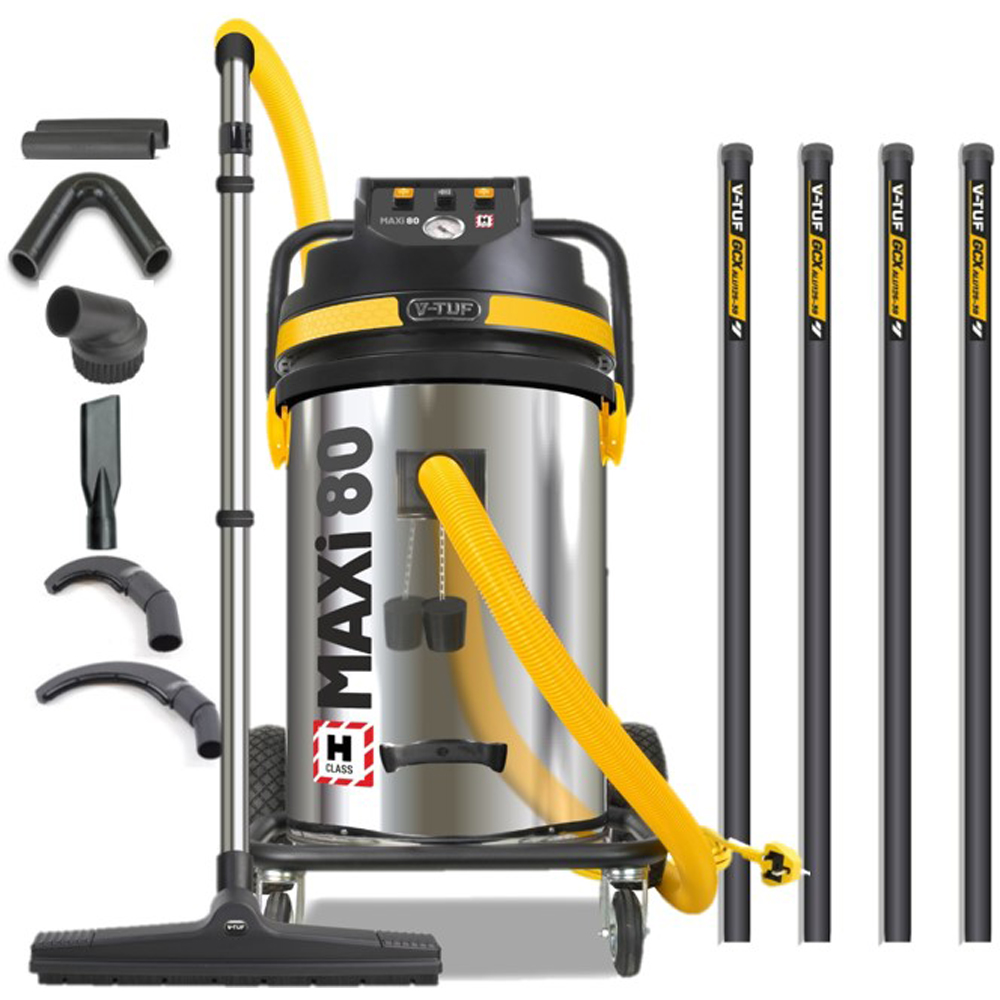 V-TUF MAXIH80240KIT1 Dust Extraction Vacuum Cleaner and Cleaning Kit 5m 3500W Image