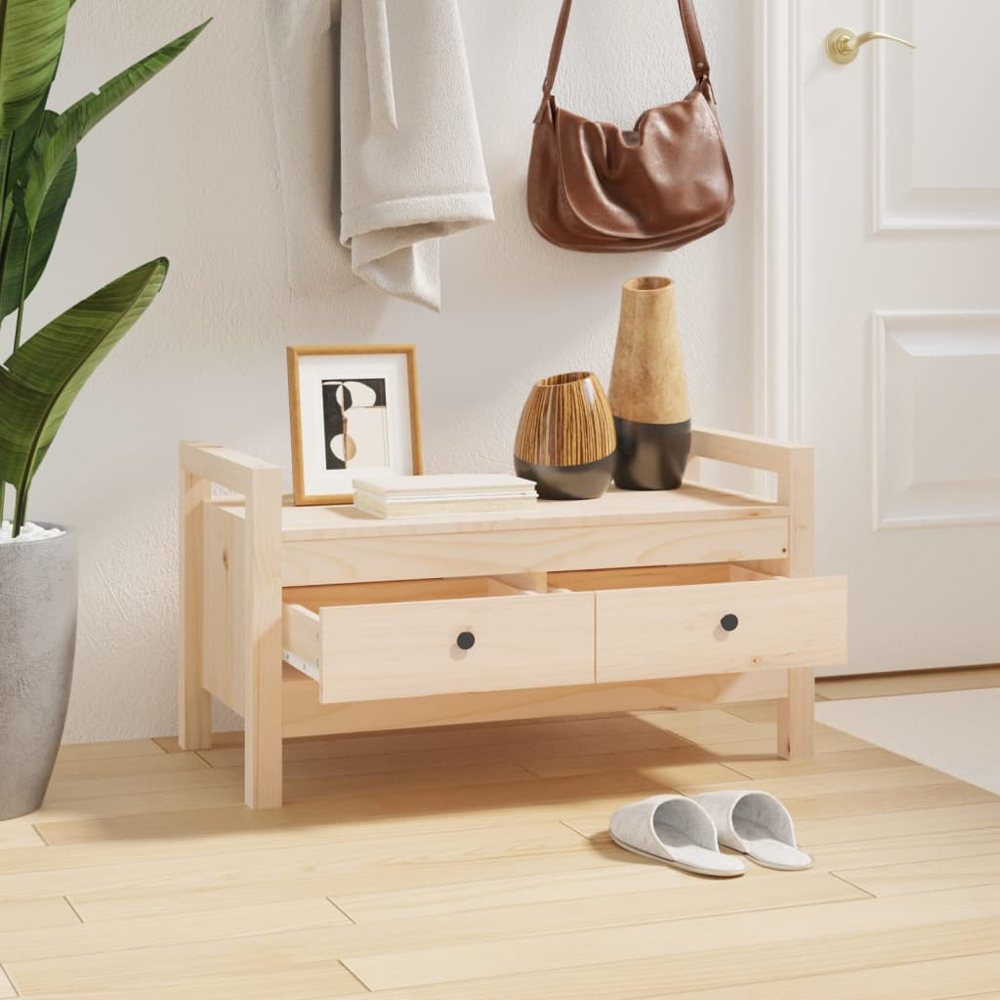 vidaXL 2 Drawer Small Shoe Bench Image 8