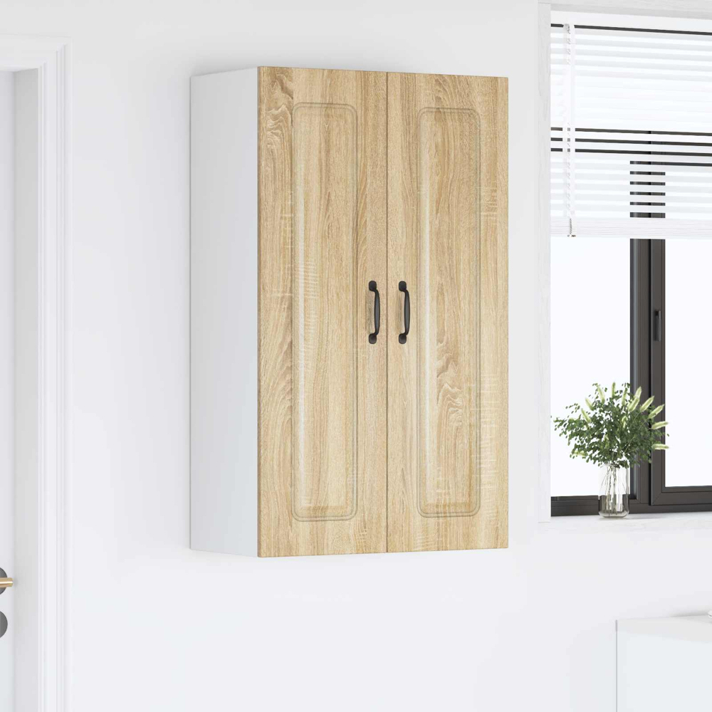vidaXL 2 Door Sonoma Oak Kitchen Wall Cabinet Image 9