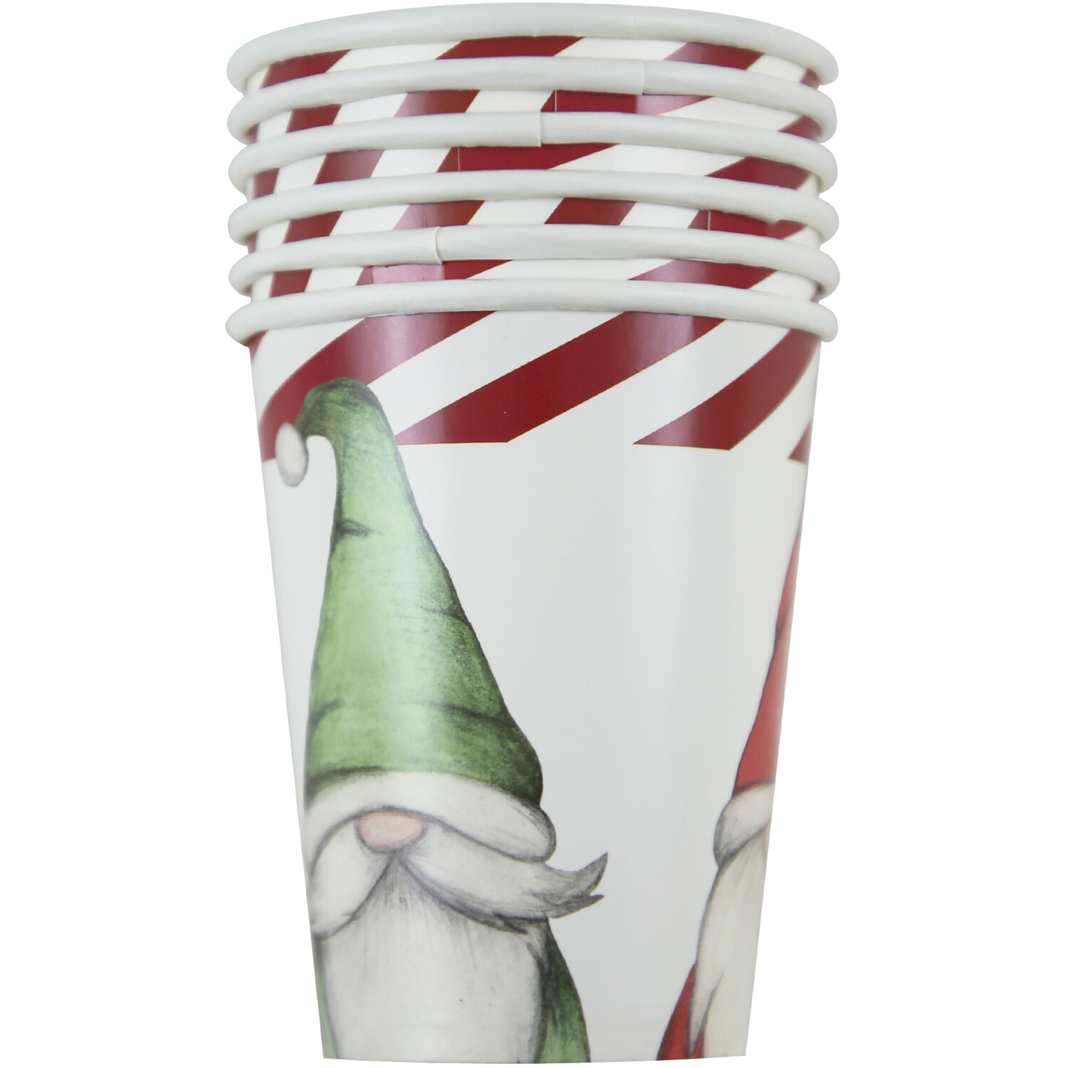 Pack of 6 Festive Gonk Cups - White Image