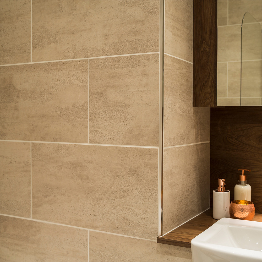 Johnson Tiles Ashlar Warm Taupe Matt Rectified Tile 600 x 300mm 6 x 9 Pack Image 4