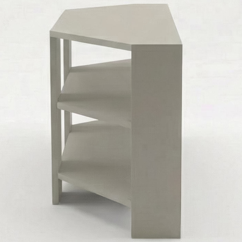 FWStyle Promo 2 Shelf Sage Green Corner TV Unit Image 3