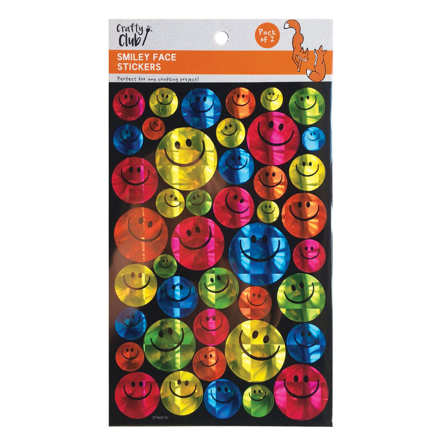 Pack of 2 Smiley Face Sticker Sheets Image