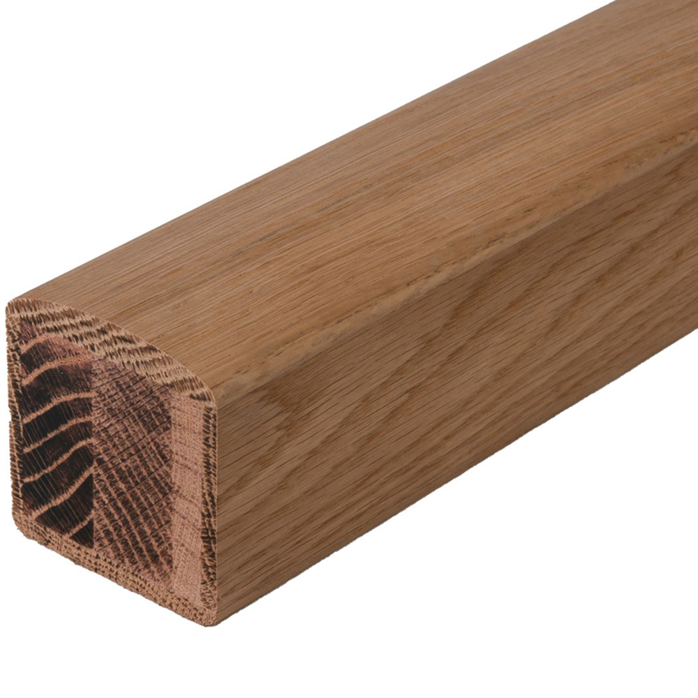 ​Blueprint Joinery Clarity Un-Grooved Oak Glass Handrail and Base Rail Set 2.4m Image 2