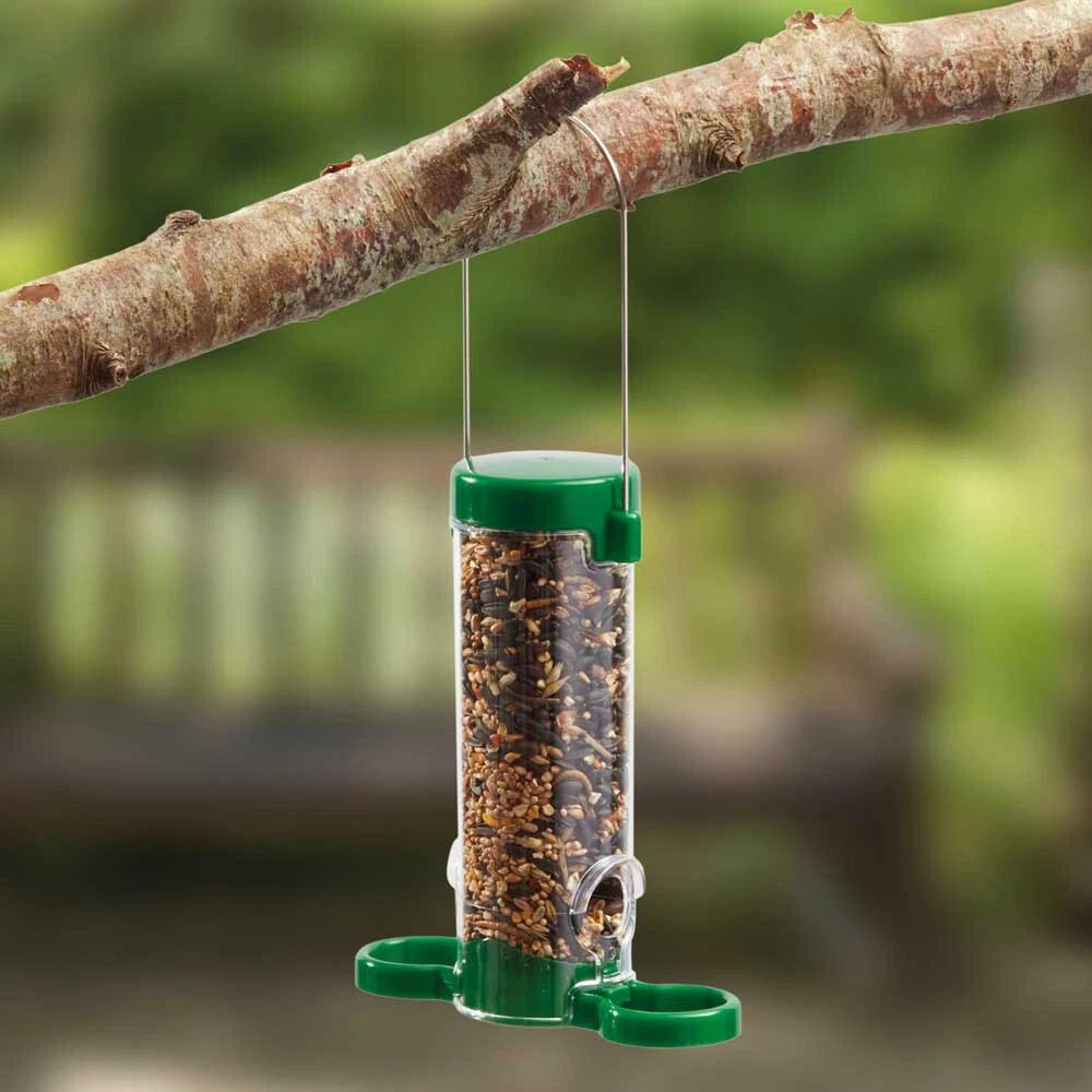 Happy Beaks Get Set Go 2 Port Plastic Hanging Bird Seed Feeder Image 2