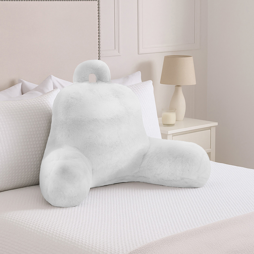 Sweet Dreams Alpine White Faux Fur Back Pillow 65 x 55cm Image 2