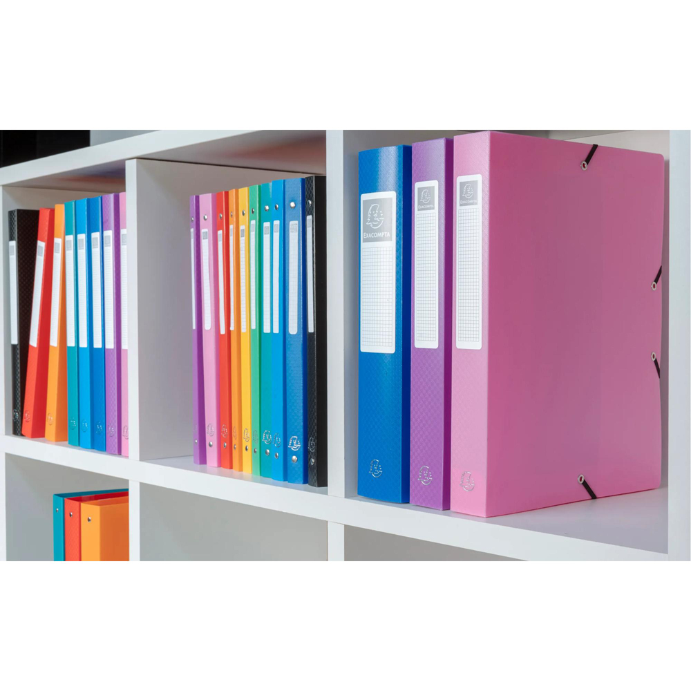 Exacompta Opak A4 Black Elasticated Filing Box 8 Pack Image 5