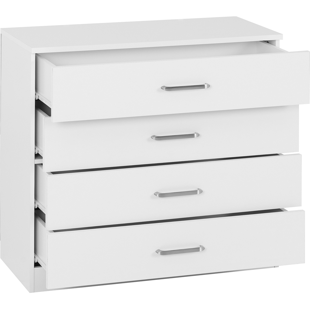 Seconique Dakota 4 Drawer White Storage Chest Image 4