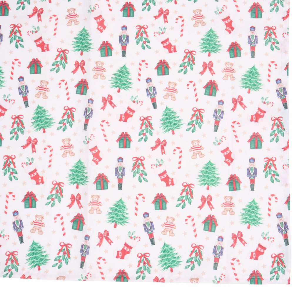 Cream Christmas Waterproof Tablecloth Image 5