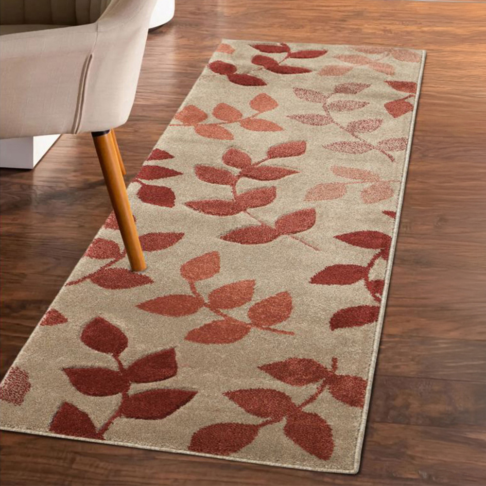 Homemaker Newport Terracotta Leaf Runner 60 x 200cm Image 1